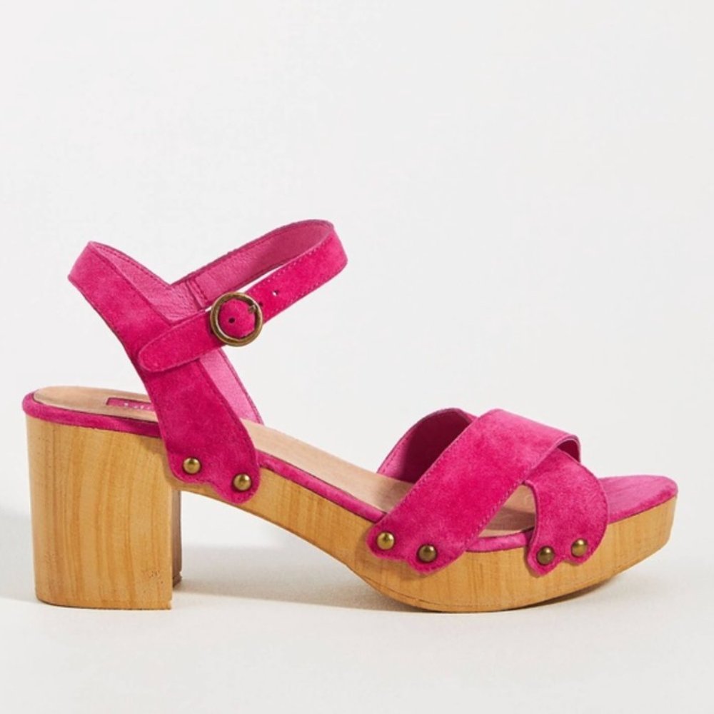 Anthropologie Nwot Silent D Suede Platform Byron - image 1